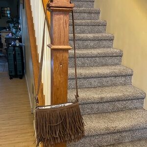 Chic Brown Fringe Shoulder Bag